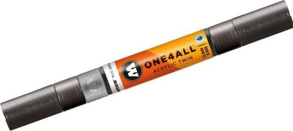 Produktbild Molotow Marqueur pour Maquettes - One4All Twin - Acrylique Métalli-Noir - 1,5/4mm - -223 - 15 cm (Metallic Schwarz, 4 mm, 1 x)