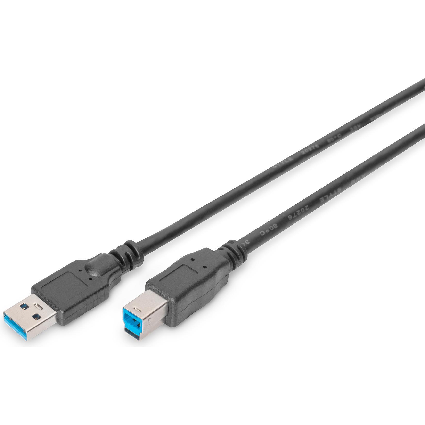 Digitus Nero Cavo Di Collegamento Usb 3.0 (1.80 M), Cavo Usb