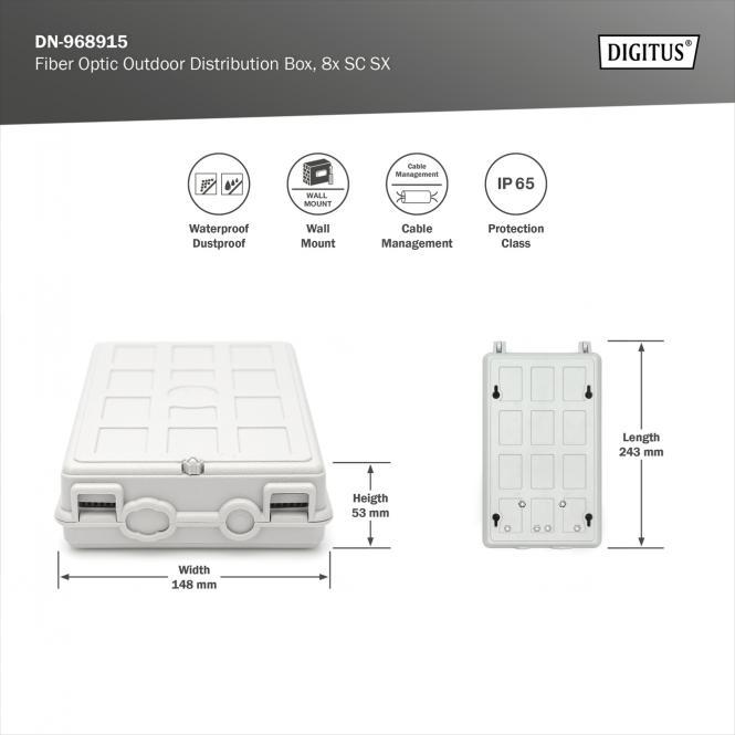 Actual product image Digitus FO distribution box SC Simpl.