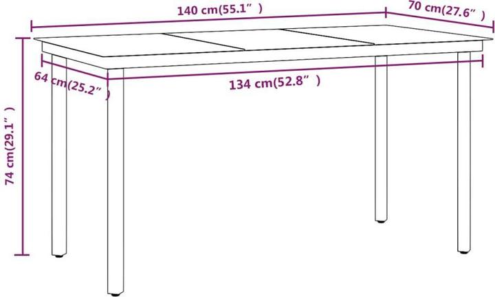 Produktbild vidaXL Garten Essgruppe