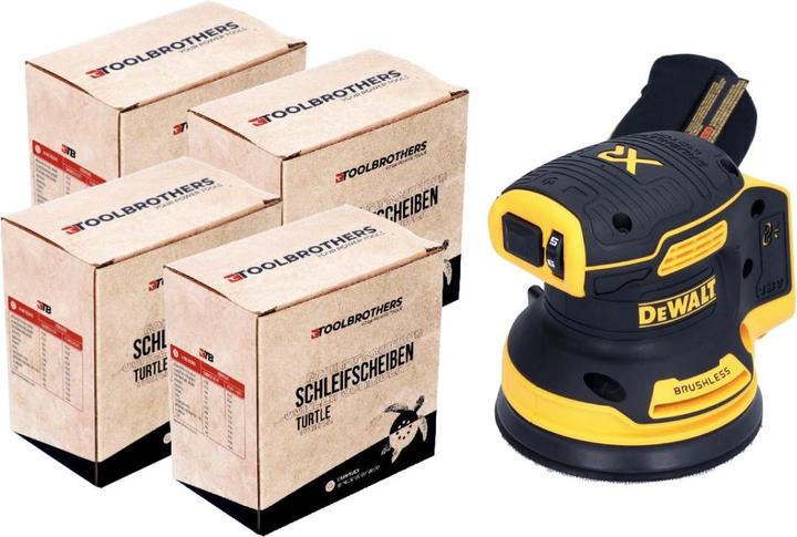 Actual product image DeWalt DCW 210 N Battery Random Orbit Sander 18 V 125 mm Brushless Solo + 1x Toolbrothers TURTLE Grinder (Eccentric grinder)