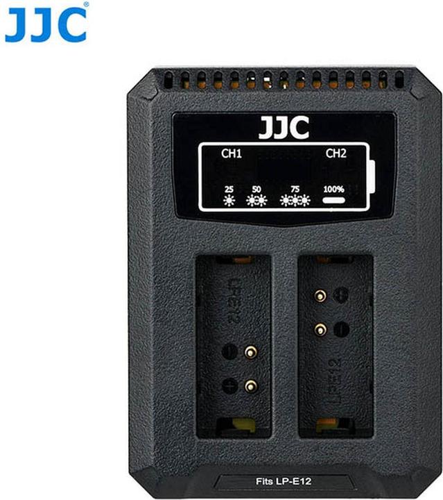Actual product image JJC Canon DCH LPE12 USB Dual BatteryCharger (for Canon LP E12) (Camera battery charger)