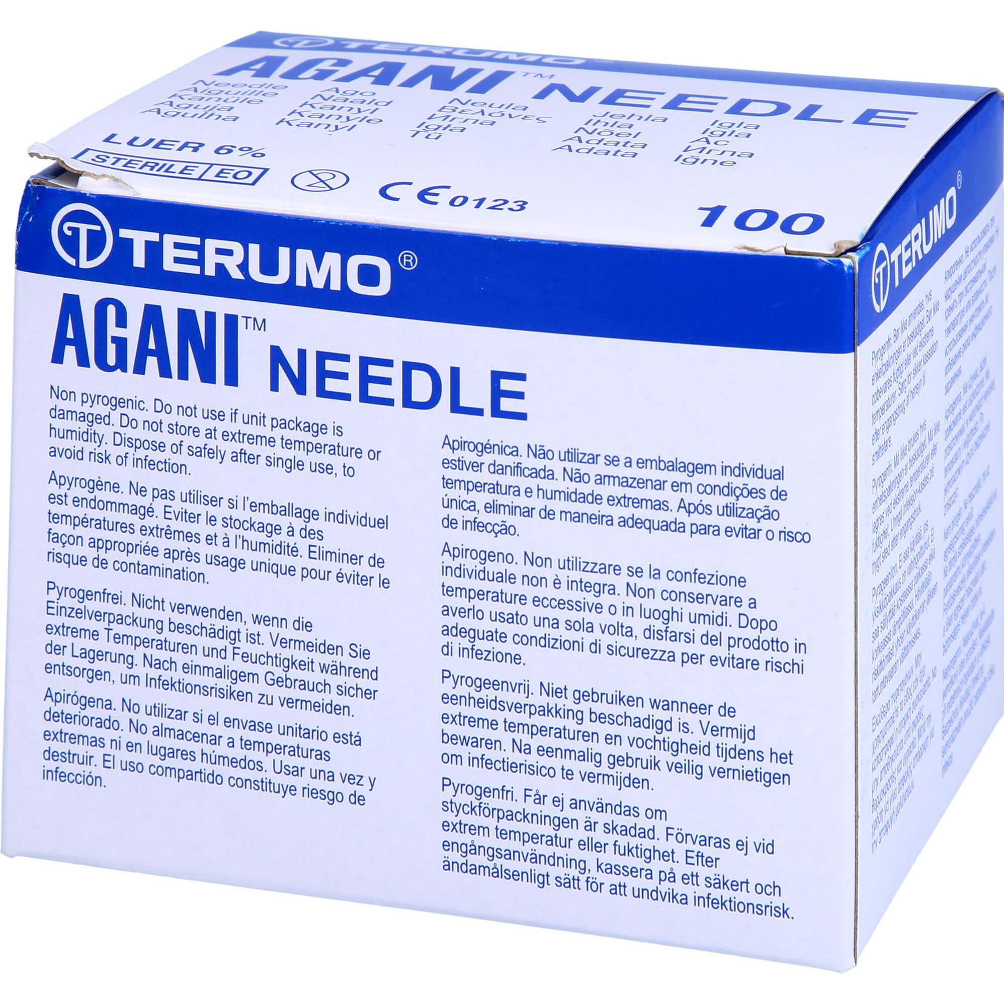 Terumo, Praxisbedarf, AGANI 27g 19MM GRAU, 100 St KAN