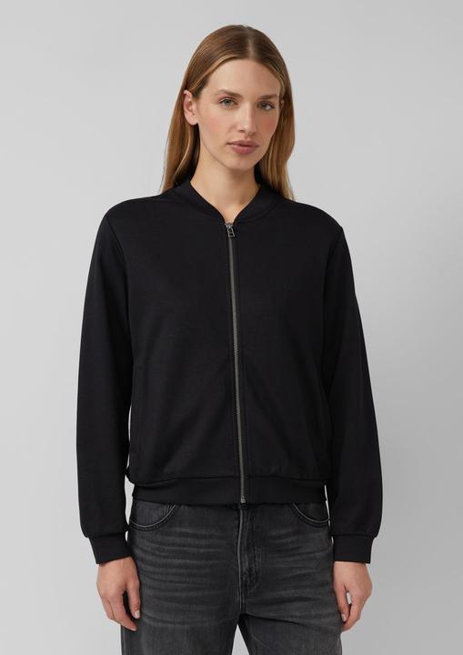 Produktbild s.Oliver Sweatshirt Jacke Weicher Interlock-Blouson mit Eingrifftaschen (36)