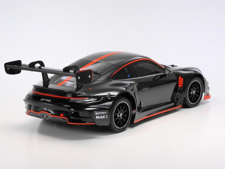 Actual product image Tamiya Porsche 911 GT3 R (992) Black Painted Body (TT-02) (Kit)