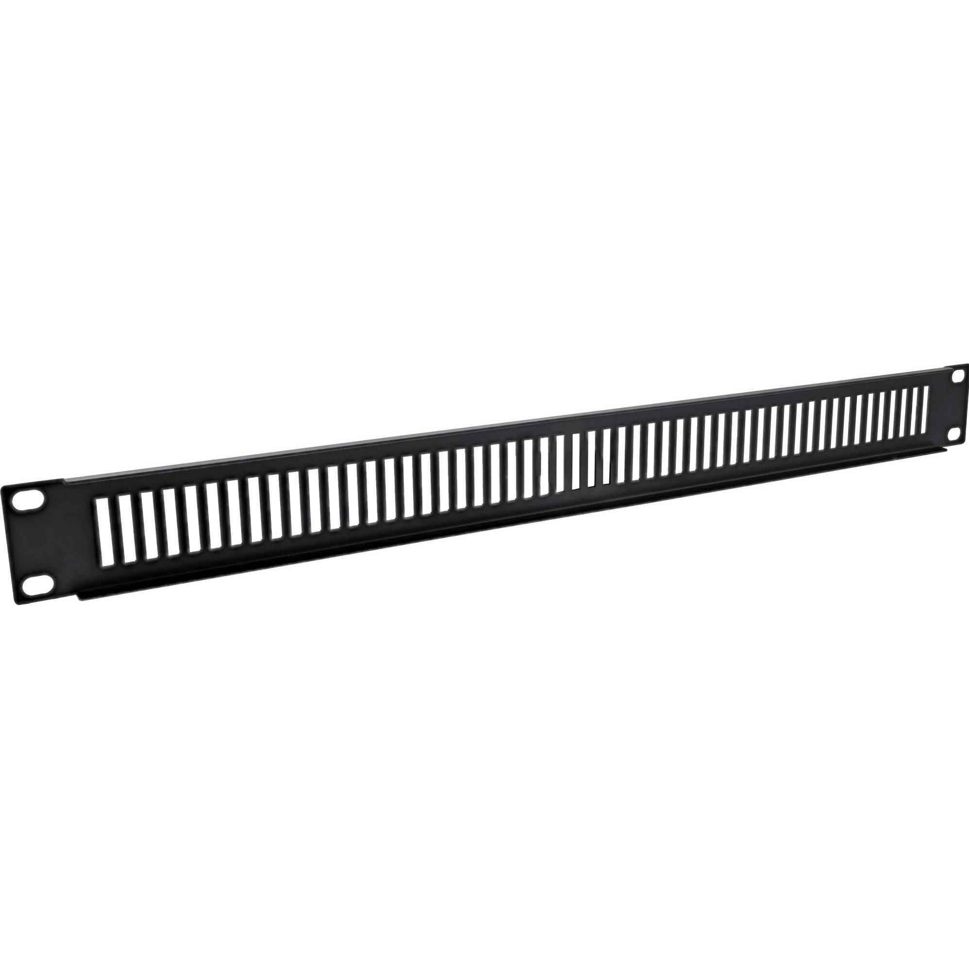 InLine  48,30cm (19") Blindplatte perforiert, 2HE, RAL 9005 schwarz, Serverschrank Zubehör, Schwarz