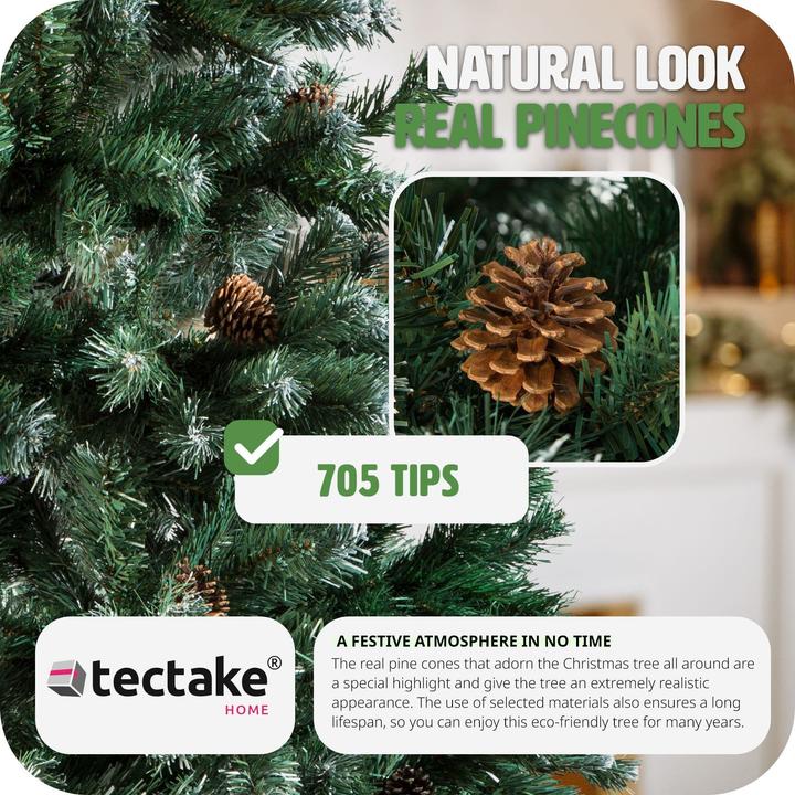 Produktbild tectake Künstlicher Weihnachtsbaum (180 cm)