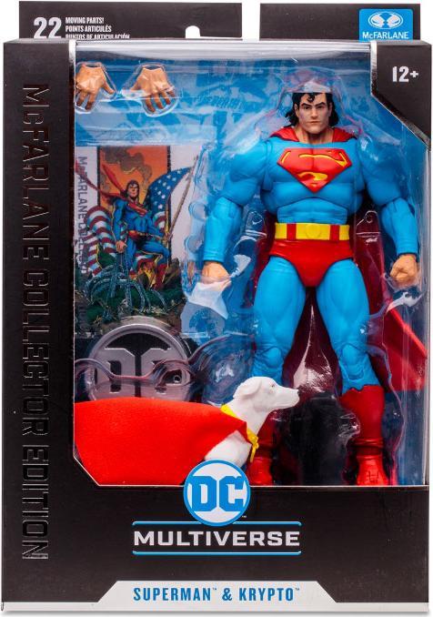 Actual product image McFarlane Superman & Krypto Multiverse Platinum Edition