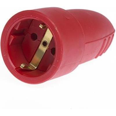 Thumbnail - N&L Elektrotechnik, Netzstecker + Netzkupplung, Socket Kummi Ip44 Punane