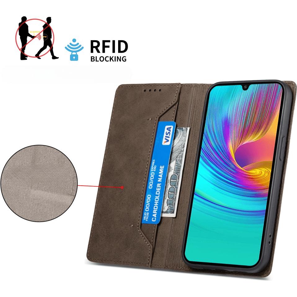 Thumbnail - Cover-Discount Galaxy A26 5G - Flip Case mit RFID Blocker (Samsung Galaxy A26), Smartphone Hülle, Braun