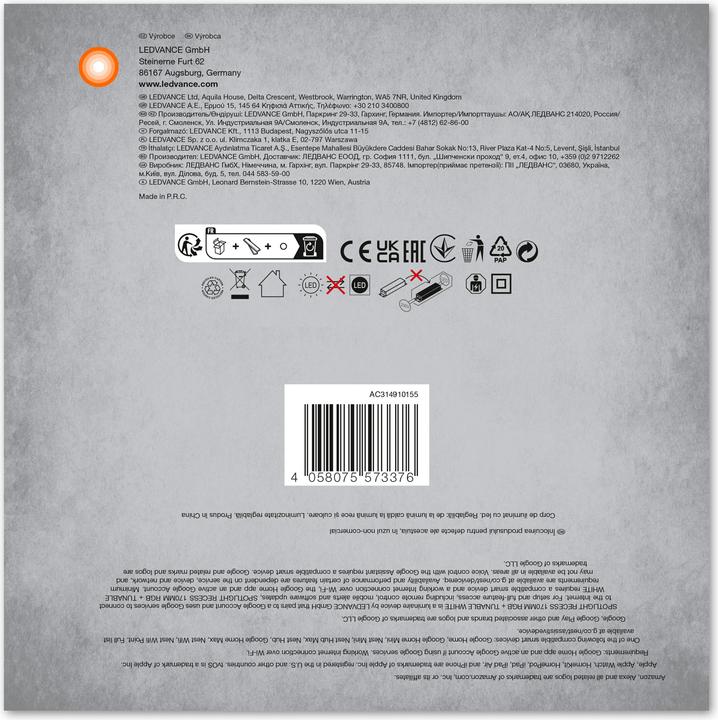 Actual product image Ledvance Smart+ downlight 170 mm 15w white (1000 lm)