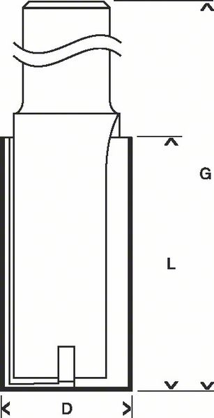 Productafbeelding Bosch Professional Zubehör Groeffrees 12 mm, D1 25 mm, L 4