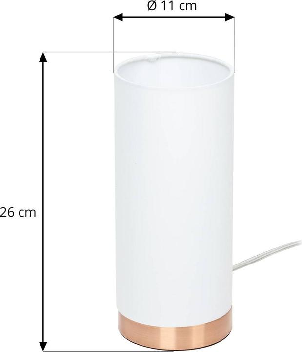 Actual product image Lindby Ronja table lamp Opal/Copper (E14)