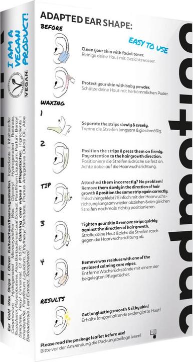 Actual product image Andmetics Ear Wax Strips (45 g)