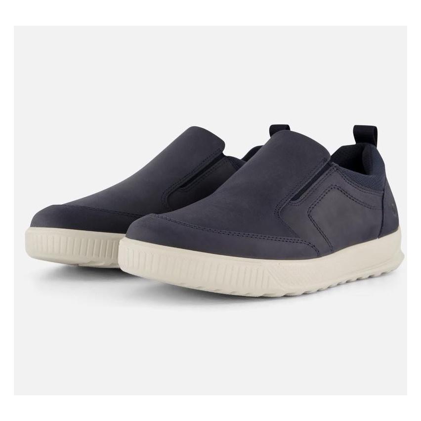 Ecco, Mannen, Sneakers, Byway Sneakers Blauw Leer - Maat 42, Blauw, (42)