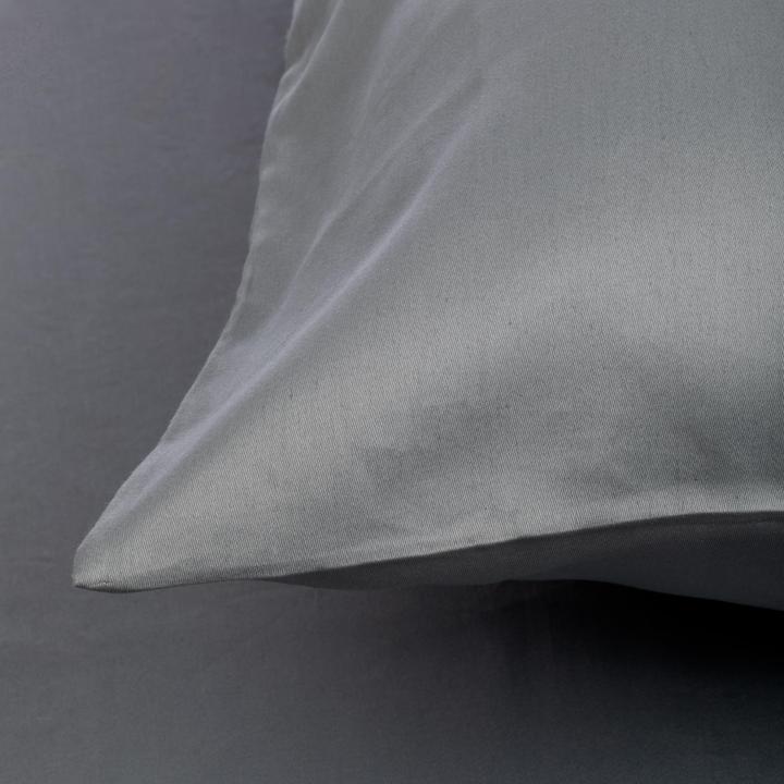 Productafbeelding Domoletti Kussenhoes Satijn 70x70 cm Grijs (Kussenhoes, 70 x 70 cm)