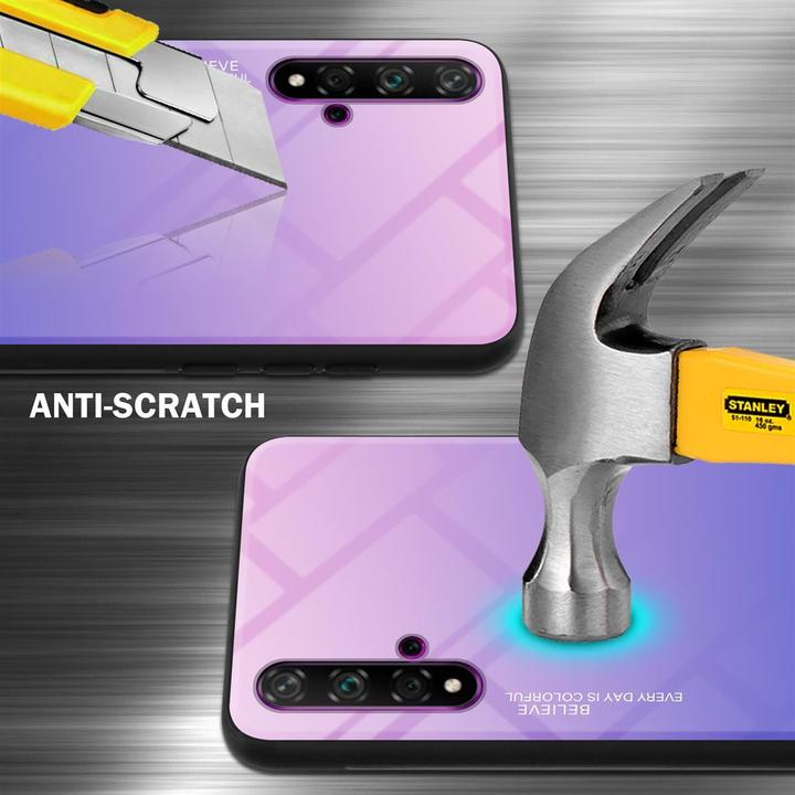 Actual product image Cadorabo TPU 2 colors glass cover (Huawei Nova 5T, K20, TCL 20S)