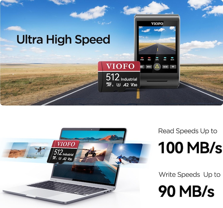 Actual product image Viofo 512GB SD card (512 GB, microSD)