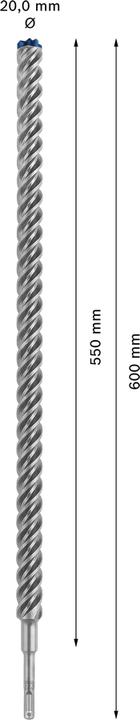 Actual product image Bosch Professional Zubehör Expert SDS plus-7X hammer drill, 25 x 550 x 600 mm (25 millimetres)