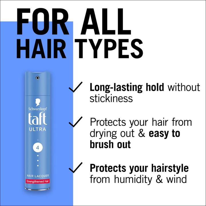 Actual product image Schwarzkopf Professional Taft Ultra Strong 4 Hair Spray - Hairspray (250 ml)