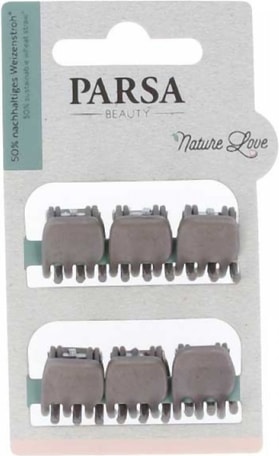 Parsa Beauty PARSA Nature Love Haarklammer, taupe Klein, 6 Stk., aus Weizenstroh