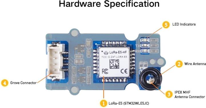 Actual product image Seeed Studio seeed Grove - LoRa-E5, 868 MHz, STM32WLE5JC