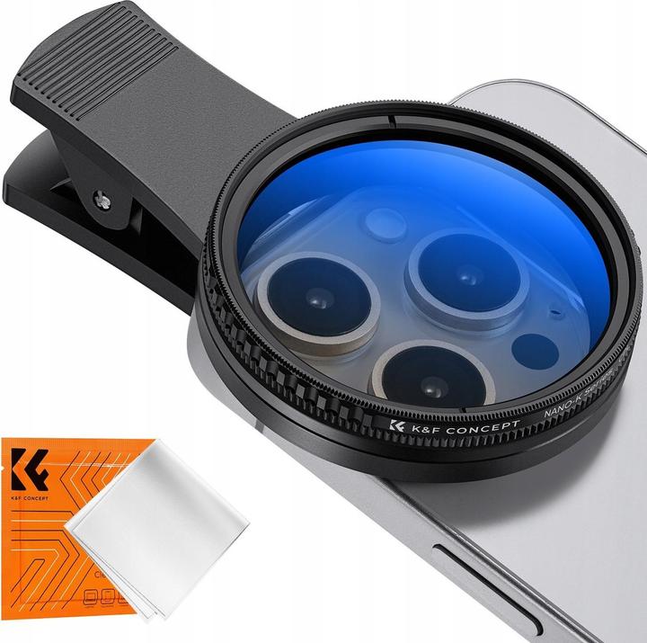 K&F Concept 52mm Magnetic Phone Clip + 67mm Magnetic CPL Filter, HD, Coated, Waterproof, Scratch-resistant, Clea