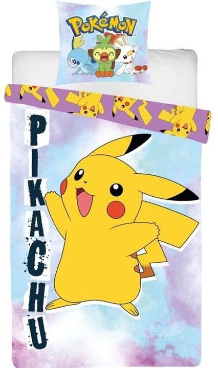 Lyo Pokémon - Parure de lit en microfibre Pikachu II (200x140cm 63x63cm) (140 x 200 cm, 63 x 63 cm)
