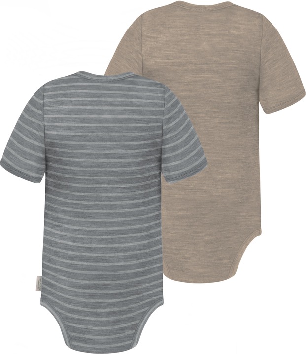 Produktbild Normani 2er Set Baby Merino Body Kurzarm „Tauranga" - 9293 (86)