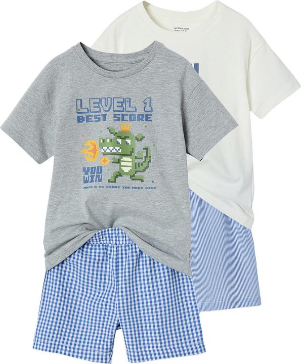 Image du produit Vertbaudet 2er-Pack Jungen Sommer-Schlafanzüge mit Gamer-Print (116)