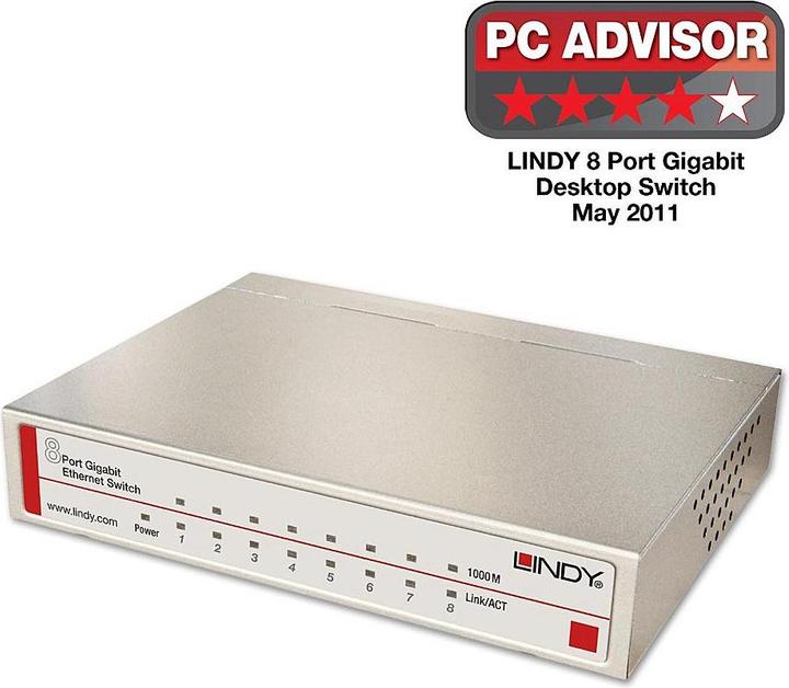 Actual product image Lindy 8 Port GIGABIT Switch (8 Ports)