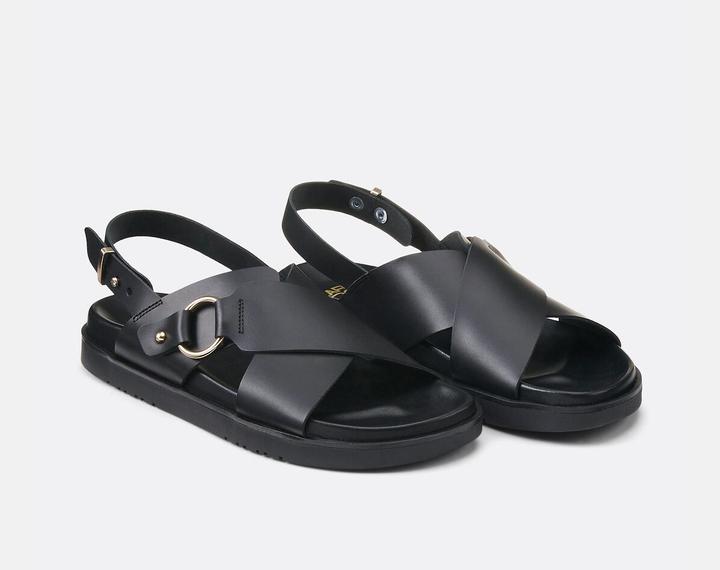 Actual product image La Redoute Collections Kreuzsandalen aus Glattleder (41)
