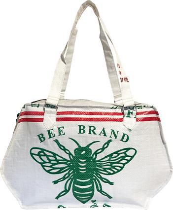 Produktbild Bekos Upcycling - edle Handtasche aus recycelten Zuckersäcke Biene