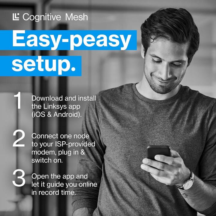 Immagine prodotto Linksys MX6202 Router WiFi Mesh Tri-Band