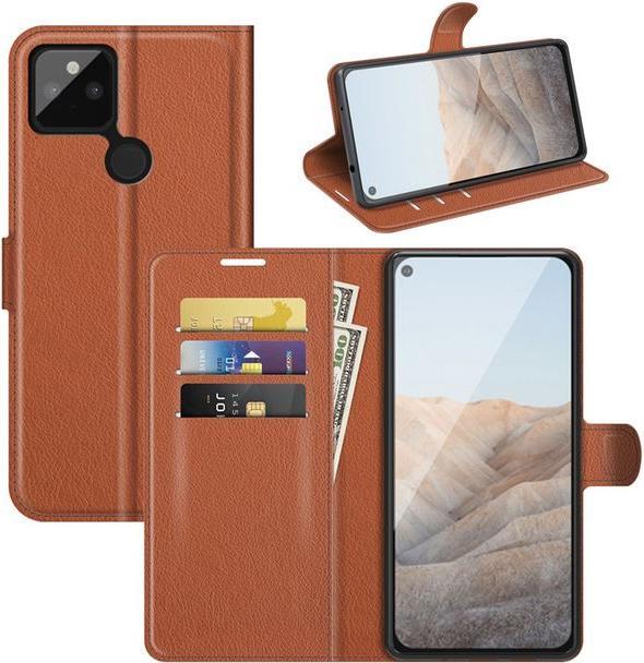 Actual product image MU Classic Litchi Leather Bookcover Series (Google Pixel 5a)