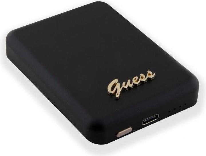 Produktbild Guess Powerbank indukcyjny 15W GUPBM5ALGSGK 5000mAh czarny/black MagSafe Metal Script Logo (5000 mAh, 15 W)