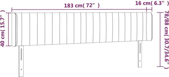 Image du produit vidaXL LED Kopfteil (183 x 16 x 88 cm)