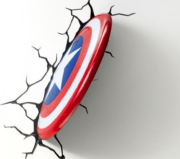 Productafbeelding 3Dlight Marvel - Captain America Shield - 3D LED Licht 26,5 cm