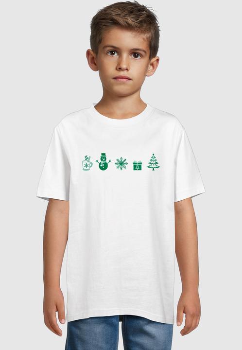 Produktbild Merchcode Kids Christmas Elements Tee - 181751 (122, 128)