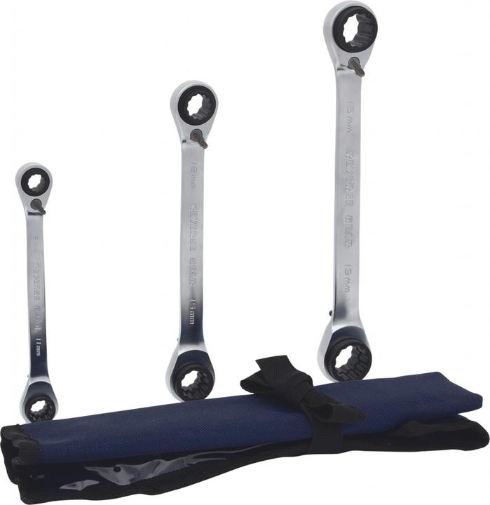 Actual product image KS Tools 4 in 1 GEARplus reversible double ratchet ring wrench set (19 mm, 8 mm, 10 mm, 14 mm, 18 mm, 11 mm, 12 mm, 17 mm, 15 mm, 13 mm, 9 mm, 16 mm)