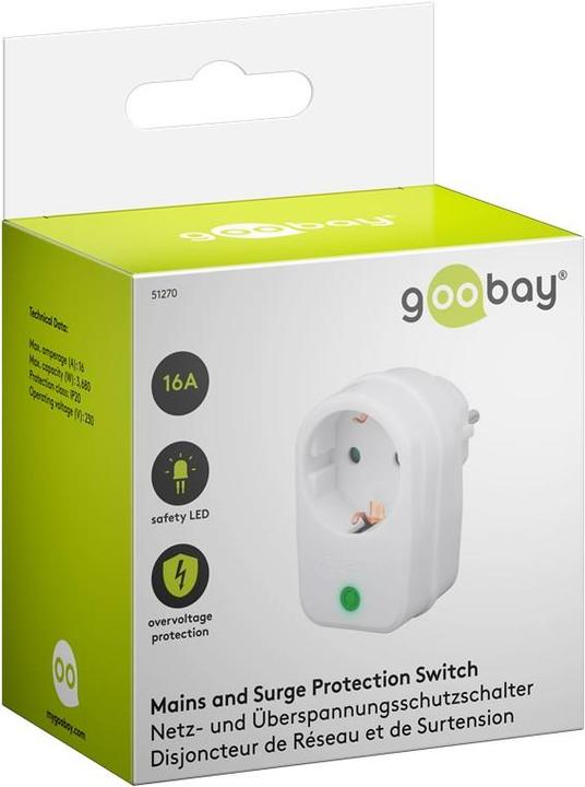 Actual product image Goobay Mains and overvoltage protection switch