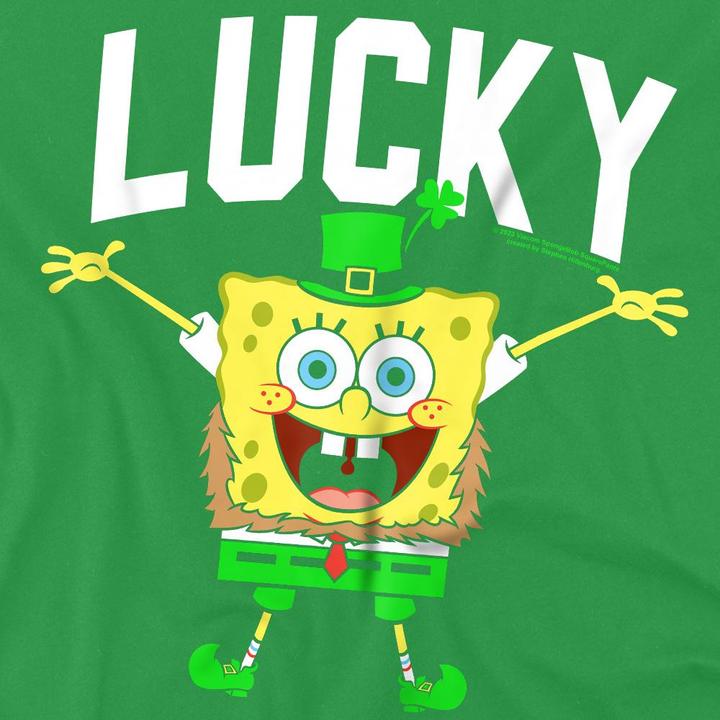 Produktbild Spongebob Squarepants Lucky Bob TShirt St PatricksTag (S)