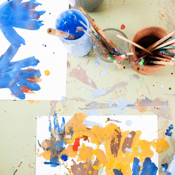 Immagine prodotto Natural Earth Paint Colore per bambini (Arancia, Blu, Rosso, Verde, Marrone, Giallo, 2000 ml)