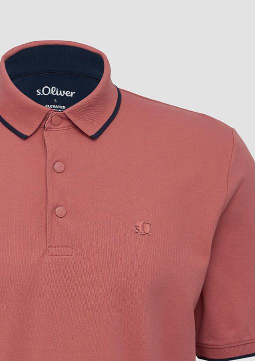 Produktbild S.Oliver Polo-Shirt Sportives Piqué-Poloshirt mit Kontrast-Details (L)