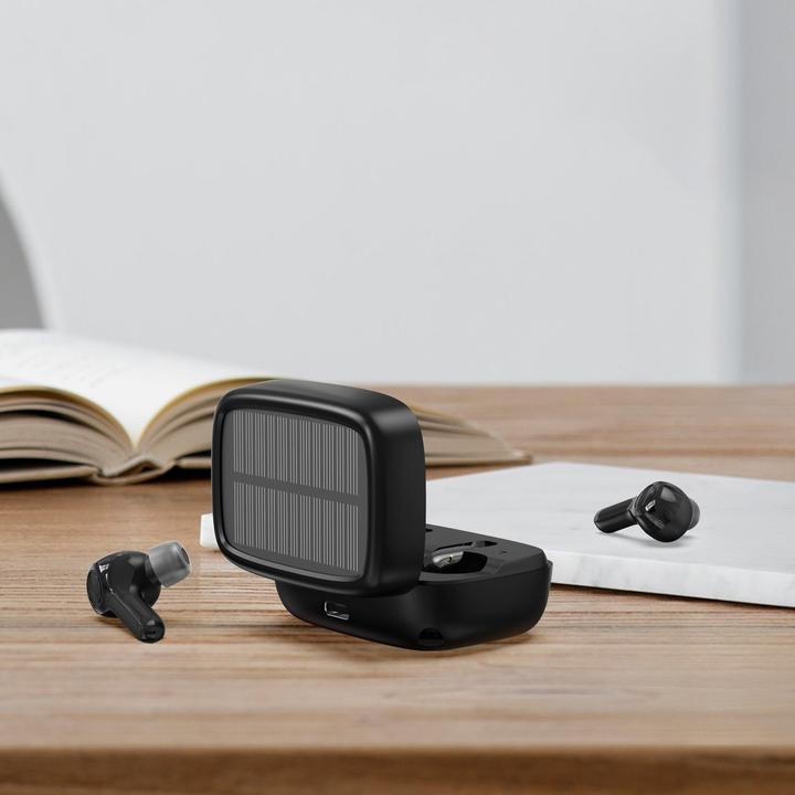 Actual product image Choetech TWS Bluetooth Headphones SOLAR -Black (6 h, Wireless)