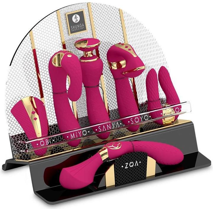 Actual product image Shunga Exhibition Of 6 Fuchsia Intimate Massage Devices