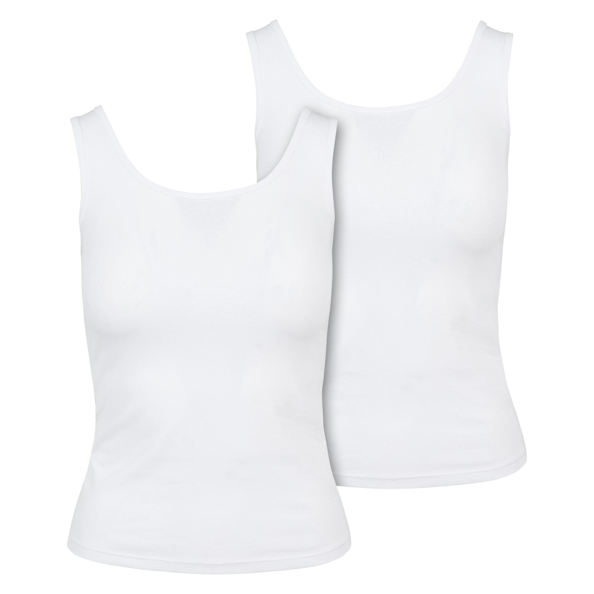 Urban Classics, Damen, Shirts, Ladies 2-Pack Basic Stretch Top, Weiss, (5XL)