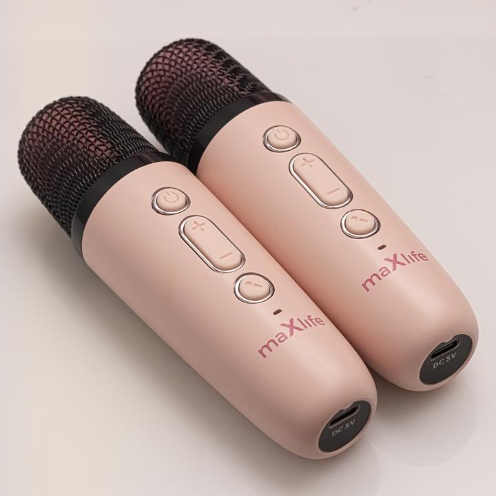 Image du produit Maxlife Enceinte karaoké Bluetooth MXKS-200 rose (5 h)