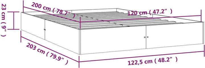 Image du produit vidaXL Bettrahmen (120 x 200 cm)