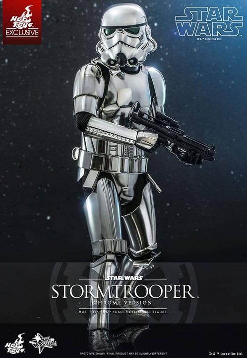 Actual product image Hot Toys Star Wars "Stormtrooper (Chrome Version)" 1/6 action figure